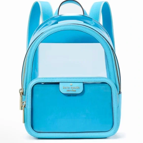 kate spade | Bags | Nwt Kate Spade Sky Blue Clear Backpack  display picture 1